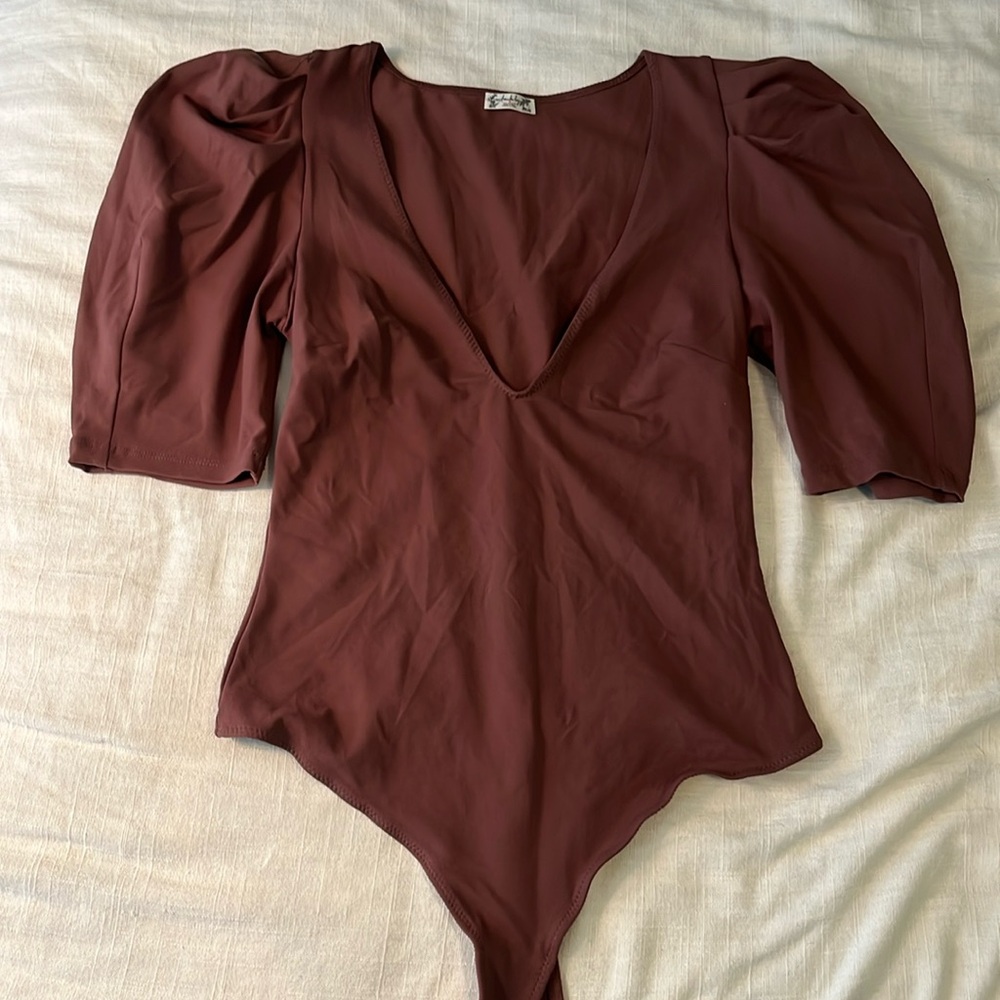 Free People V-Neck Bodysuit